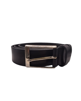 Ecoprice Cintura Nera Vera Pelle Made in Italy 105/120 Spessore 35