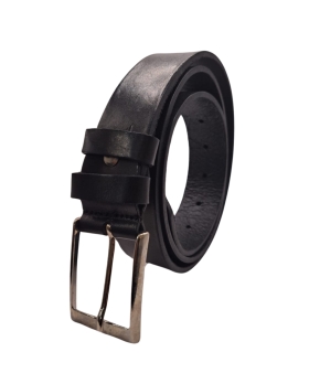 Ecoprice Cintura Nera Vera Pelle Made in Italy 105/120 Spessore 35