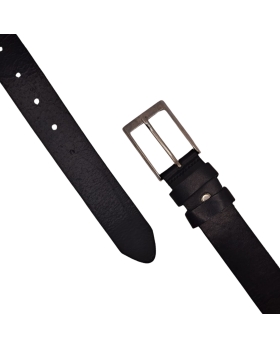 Ecoprice Cintura Nera Vera Pelle Made in Italy 105/120 Spessore 35