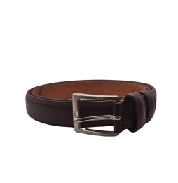 Ecoprice Cintura Cinta Uomo In Vera Pelle Made in Italy Cuoio Casual Classica Regolabile Marrone