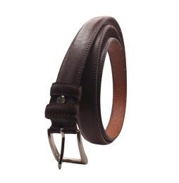 Ecoprice Cintura Cinta Uomo In Vera Pelle Made in Italy Cuoio Casual Classica Regolabile Marrone