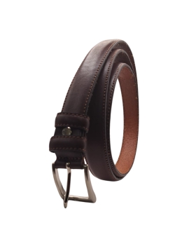 Ecoprice Cintura Cinta Uomo In Vera Pelle Made in Italy Cuoio Casual Classica Regolabile Marrone