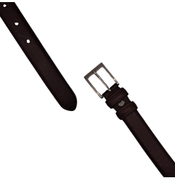 Ecoprice Cintura Cinta Uomo In Vera Pelle Made in Italy Cuoio Casual Classica Regolabile Marrone