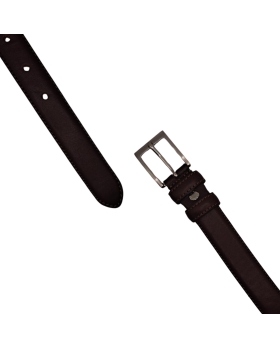 Ecoprice Cintura Cinta Uomo In Vera Pelle Made in Italy Cuoio Casual Classica Regolabile Marrone
