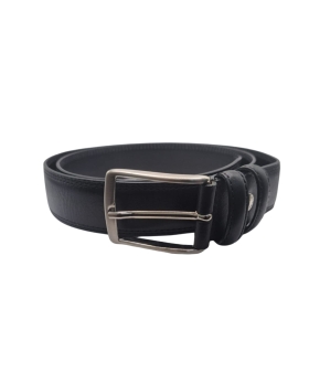 Ecoprice Cintura Cinta Uomo In Vera Pelle Made in Italy Cuoio Casual Classica Regolabile Nera