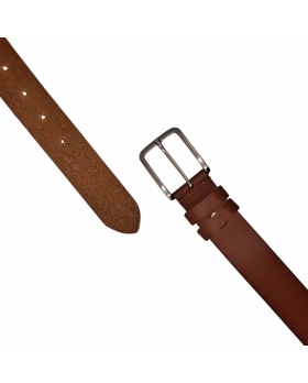 Ecoprice Cintura Cinta Uomo In Vera Pelle Made in Italy Cuoio Casual Classica Regolabile Marrone
