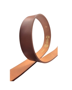 Ecoprice Cintura Cinta Uomo In Vera Pelle Made in Italy Cuoio Casual Classica Regolabile Marrone