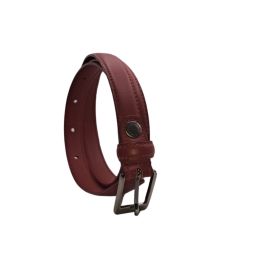 Ecoprice Cintura Cinta Donna In Vera Pelle Made in Italy Cuoio Casual Classica Regolabile Bordeaux