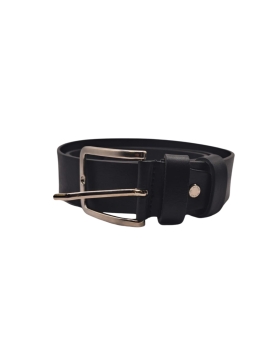 Ecoprice Cintura Cinta Uomo In Vera Pelle Made in Italy Cuoio Casual Classica Regolabile Nera