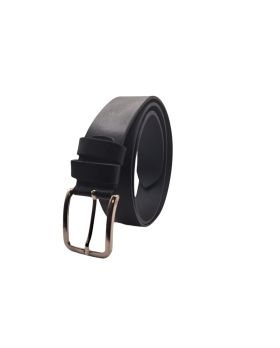 Ecoprice Cintura Cinta Uomo In Vera Pelle Made in Italy Cuoio Casual Classica Regolabile Nera