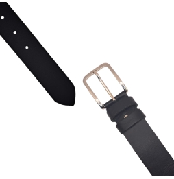 Ecoprice Cintura Cinta Uomo In Vera Pelle Made in Italy Cuoio Casual Classica Regolabile Nera