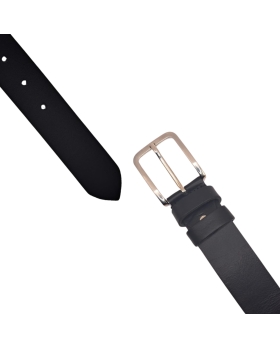 Ecoprice Cintura Cinta Uomo In Vera Pelle Made in Italy Cuoio Casual Classica Regolabile Nera
