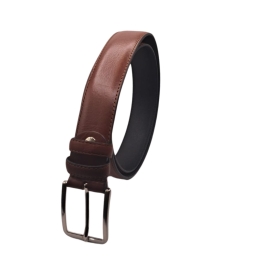 Ecoprice Cintura Cinta Uomo In Vera Pelle Made in Italy Cuoio Casual Classica Regolabile Marrone Chiara