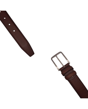 Ecoprice Cintura Cinta Uomo In Vera Pelle Made in Italy Cuoio Casual Classica Regolabile Marrone Chiara