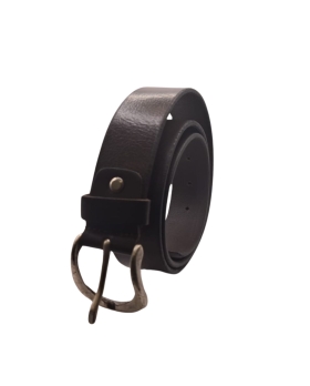 Ecoprice Cintura Cinta Uomo In Vera Pelle Made in Italy Cuoio Casual Classica Regolabile Marrone