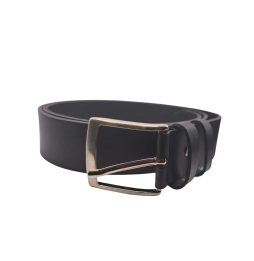 Ecoprice Cintura Cinta Uomo In Vera Pelle Made in Italy Cuoio Casual Classica Regolabile Nera