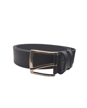 Ecoprice Cintura Cinta Uomo In Vera Pelle Made in Italy Cuoio Casual Classica Regolabile Nera