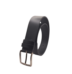 Ecoprice Cintura Cinta Uomo In Vera Pelle Made in Italy Cuoio Casual Classica Regolabile Nera