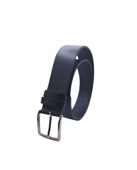 Ecoprice Cintura Cinta Uomo In Vera Pelle Made in Italy Cuoio Casual Classica Regolabile Blu