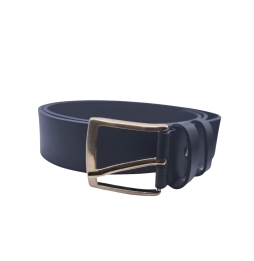 Ecoprice Cintura Cinta Uomo In Vera Pelle Made in Italy Cuoio Casual Classica Regolabile Blu