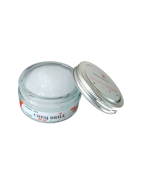Ecoprice Crema Scarpe Shoe Cream Cheq Brill (50 ml) Bianco 000