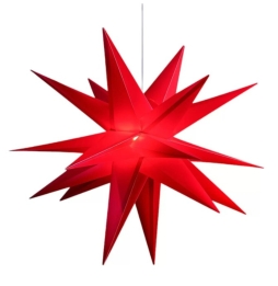 Stella Luminosa Rossa Led a 18 punte Luce Bianca