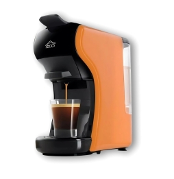 DCG ES6517 - Macchina Del Caffè Universale, serbatoio 0,6 Litri, 19 BAR, 1.450W - Arancione + Omaggio 15 Pz Cialde / Capsule