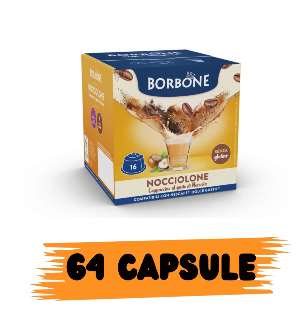 Caffè Borbone Nocciolone 64 Capsule Nescafè Dolce Gusto