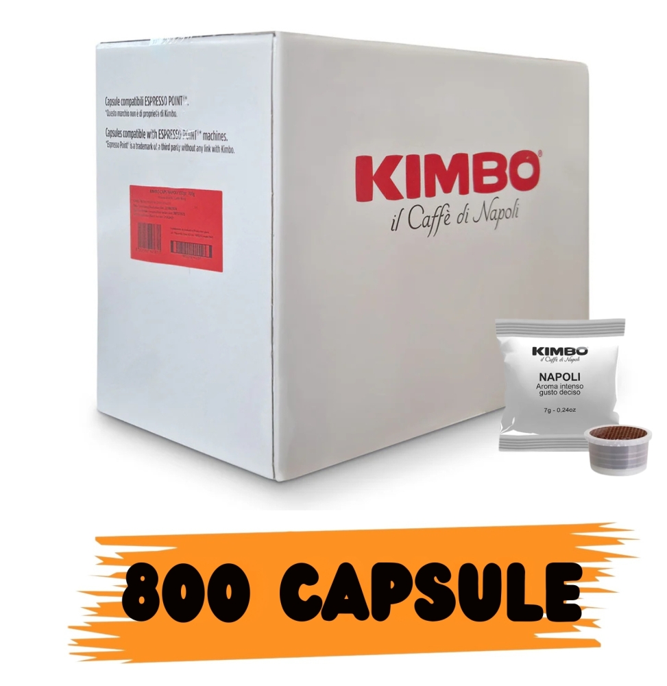 Capsule Caffè Kimbo miscela Napoli compatibili Espresso Point 800 capsule