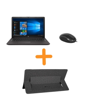 HP Notebook 255 G7 AMD 3020E - RAM 8GB - 256GB SSD - AMD RADEON GRAPHICS - Win 10 home + Supporto per rialzo + Mouse Omega