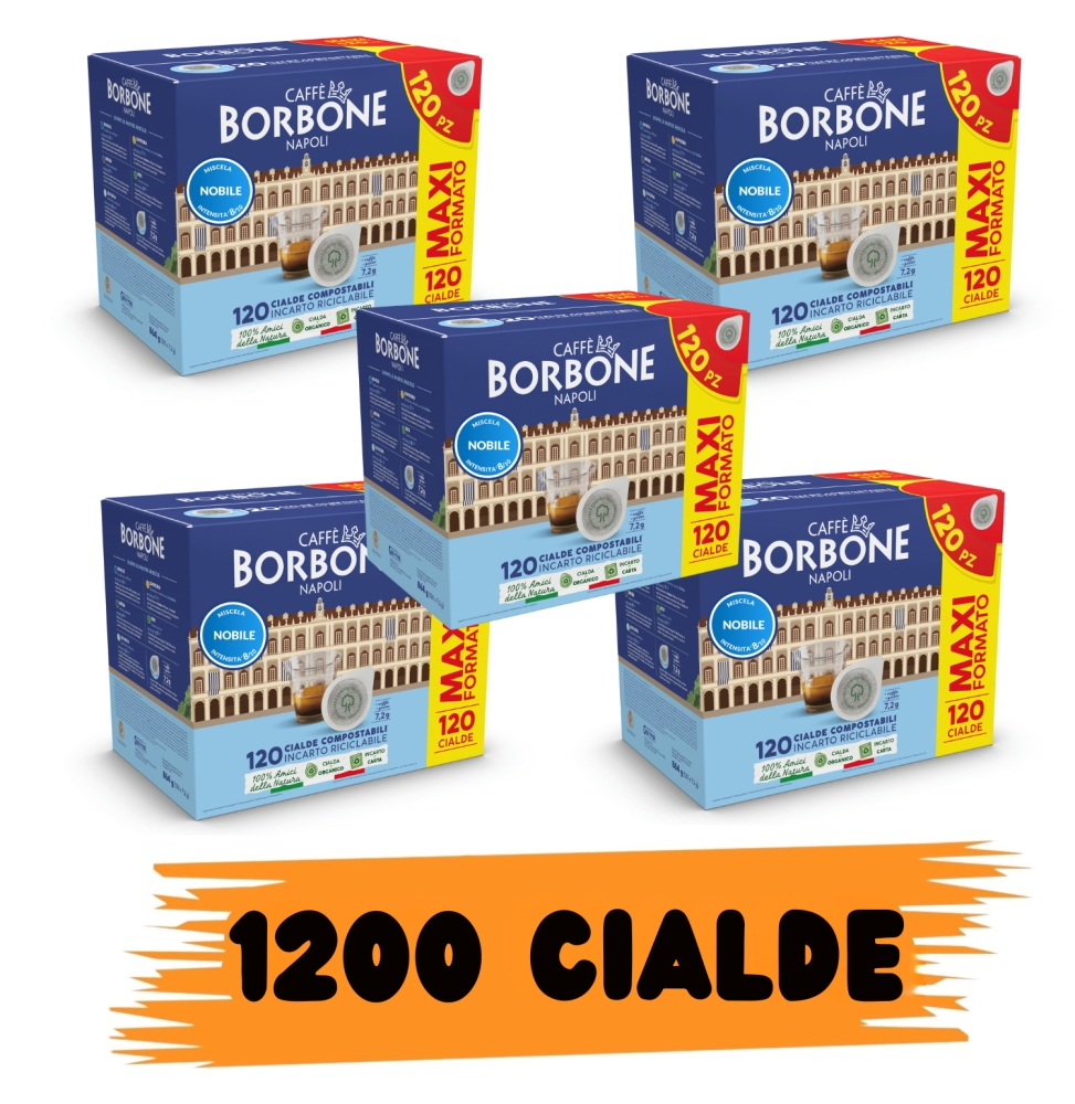 Borbone Box Cialde 44mm Miscela Nobile (Blu) 1200 Cialde