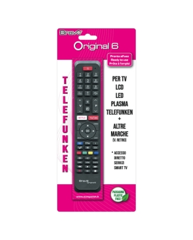 Bravo Original 6 Telecomando Compatibile TV Telefunken E Altri Modelli - Nero