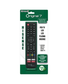 Bravo Original 7 Telecomando Compatibile TV Hisense - Nero