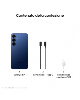 Samsung S25+ 5G Smartphone 6.7" 12GB RAM - Memoria Interna 128GB - Colore Navy -  EU