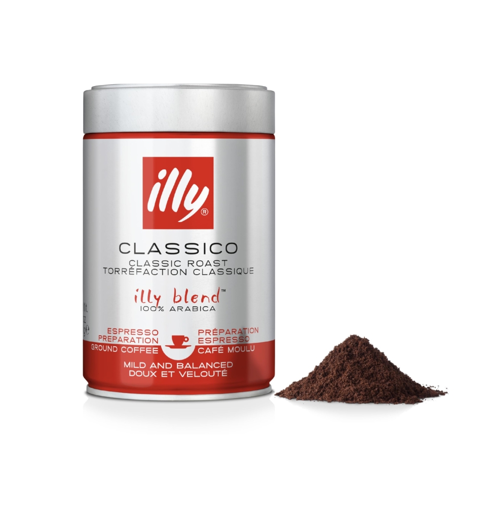ILLY Tostato Intenso Caffè Macinato Per Moka 250gr