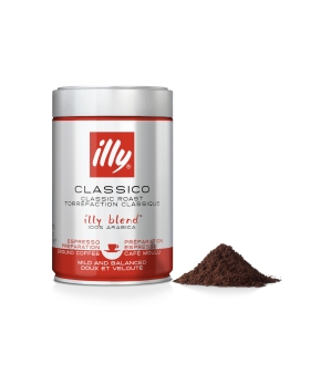 ILLY Tostato Intenso Caffè Macinato Per Moka 250gr