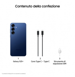 Samsung S25+ 5G Smartphone 6.7" 12GB RAM - Memoria Interna 512GB - Colore Navy - NAVY ITA