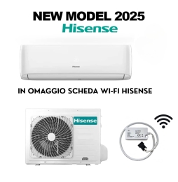 Hisense Climatizzatore Serie NEW MODEL 2025 EASY SMART 12000 BTU Inverter CA35LR03G + AS35LR03W R-32 + Modulo Wi-FI Omaggio
