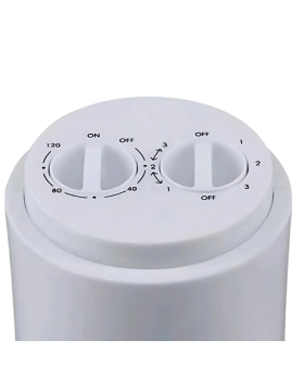 ELTA  Ventilatore A Torre Oscillante 90° 40W Con 3 Velocità Timer fino a 120min - Bianco TF-45.2