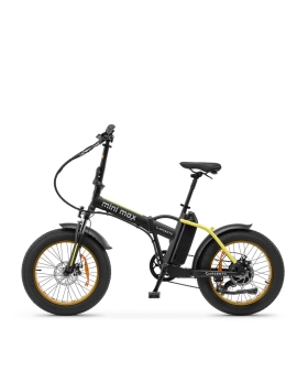 ARGENTO Fat-EBike MINI MAX - Bicicletta Elettrica 250W 36v, 60Nm di Potenza, Ruote da 20", Freno Disco Meccanico - Colore Giallo