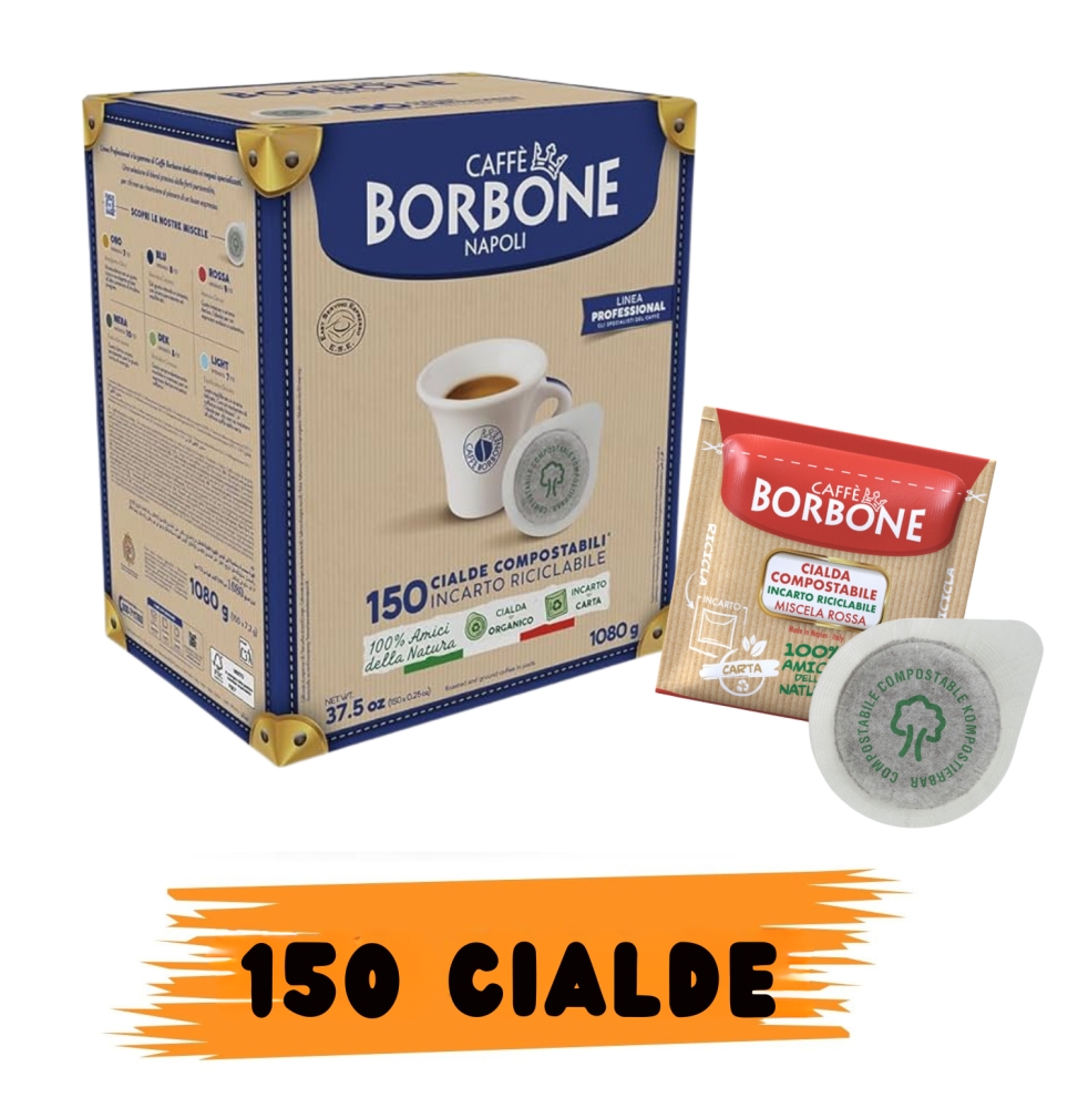 Borbone 150 Cialde 44mm Miscela Rossa