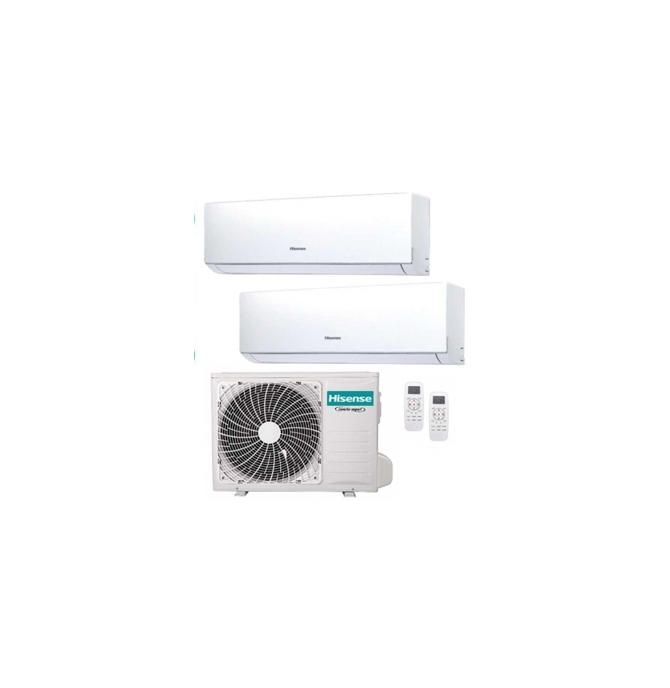 Hisense Climatizzatore Dual Split Inverter 9000+9000 Btu Condizionatore Classe A++/A+ Gas R32 WiFi- 2AMW35U4RGC Serie Hi-Comfort