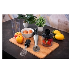 TELEFUNKEN Frullatore a Immersione 800W con Tritatutto da 500ml e Bicchiere da 700ml – Gambo e Lame in Acciaio Inox  M07442