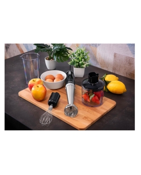 TELEFUNKEN Frullatore a Immersione 800W con Tritatutto da 500ml e Bicchiere da 700ml – Gambo e Lame in Acciaio Inox  M07442