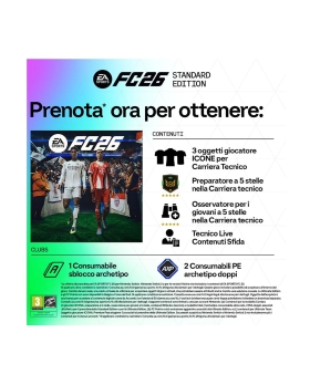 Ea Sports Fc 26 PS4 EU Prevendita Versione Euoropea Lingua Italiana