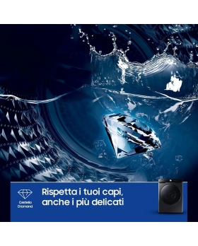 Samsung Asciugatrice 16 Kg Classe A+++ Inverter con Pompa di Calore Profondità 84 cm Wi-Fi colore Nero - DV16DG8600BVU3