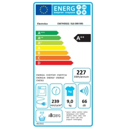 Electrolux Asciugatrice EW7H392G Serie 700 DelicateCare 9 Kg Classe A++ Pompa di calore