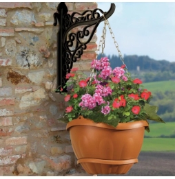 BAMA VASO A GONDOLA CON CIOTOLA E CATENA 28 CM COLORE TERRACOTTA