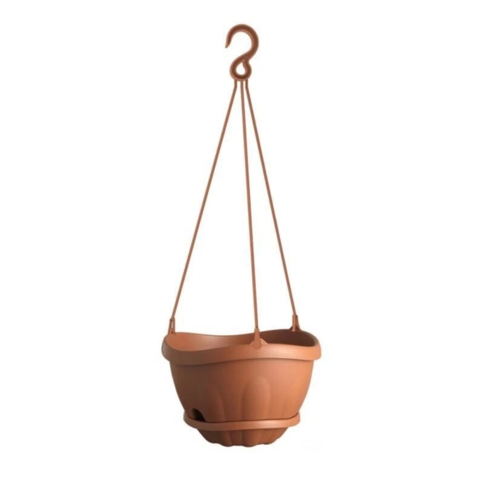 BAMA VASO A GONDOLA CON CIOTOLA E CATENA 28 CM COLORE TERRACOTTA
