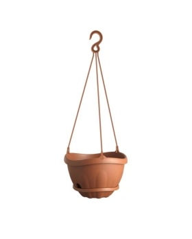 BAMA VASO A GONDOLA CON CIOTOLA E CATENA 28 CM COLORE TERRACOTTA